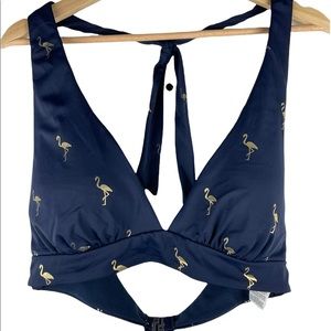 Boden Gold Flamingo Bikini Top